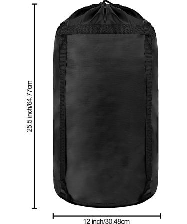 46L Compression Stuff Sack | Lightweight & Waterproof Storage for Sleeping Bags | Ideal for Camping, Hiking, Travelling | Backpacking Essential - Black - Buy Online on GoSupps.com