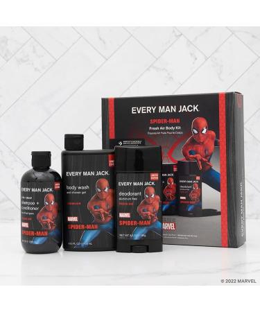 Every Man Jack Spider-Man Body Set - Perfect for Every Guy & Marvel-Lover - Bath and Body Marvel Gift Set with Clean Ingredients & Incredible Scents - Includes Body Wash Shampoo & Deodorant - Buy Online on GoSupps.com