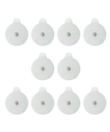 TENS Electrodes Premium Quality 2" Round Replacement Pads for TENS Units Snap TENS Unit Electrodes Discount TENS Brand (5 Pair (10 Electrodes))