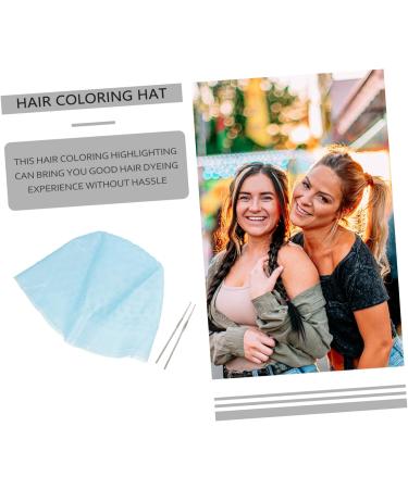 Housoutil 1 Set Hair Color Highlighter Cap Hair Bleach Bowls Crochet Hats Silicone Hair Coloring Hat Hair Coloring Kit Hair Coloring Caps Highlight Tipping Cap Stainless Steel Brighten Dye 22X16X1CM Blue - Buy Online on GoSupps.com