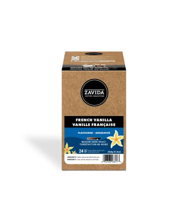 Zavida French Vanilla Dark Roast Single Serve Coffee Capsule Compatible with Keurig K-Cup Brewers 24-Count French Vanilla 24 count (Pack of 1)