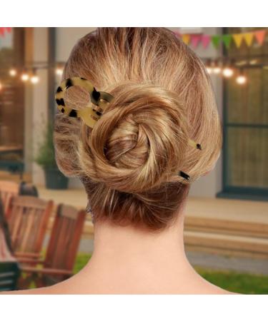 U-shaped hair pins U-shaped hair clips grip hairpins vintage acetate hairstyle accessories U-shaped hair forks for fine thick and long hair hair styling accessories Bright colour - Buy Online on GoSupps.com