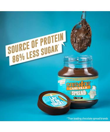 Grenade Carb Killa Protein Chocolate Spread - High Protein, Low Sugar, Gluten Free - Salted Caramel 12.7oz - Buy Online on GoSupps.com