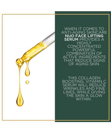 Nourish and Lift with nuorganic Face Lifting Serum - Plant Stem Cells & Matrixyl 3000 - Vegan & Cruelty Free - 1fl Oz - Buy Online on GoSupps.com