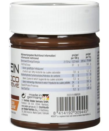 WEIDER Whey Protein Choco Creme - Tasty Chocolate-Hazelnut Spread with 22% Protein (12x250g) - Buy Internationally - Buy Online on GoSupps.com