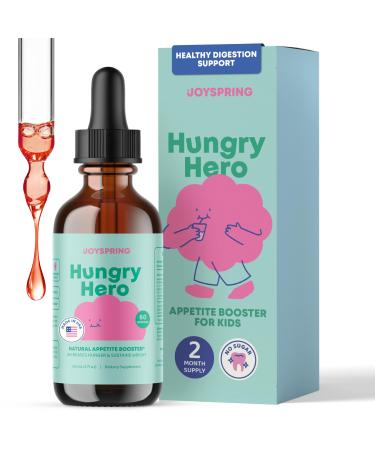 JoySpring Appetite Booster for Kids Ages 3+ | Natural Weight Gain with L-Lysine & B Vitamins | Toddler Appetite Booster | Supports Healthy Growth & Development | 2oz Liquid