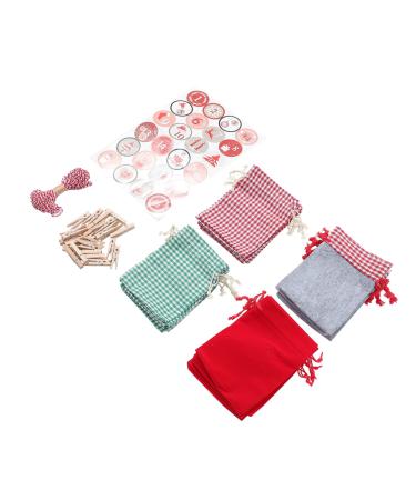 STOBAZA Nativity Advent Calendar 1 set Party Aging Advent Draw Bag Present Pouches Candy Hanging Christmas Countdown Bags