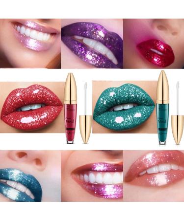 Easilydays Halloween Diamond Shiny Matte Lipstick #13 - Waterproof Long Lasting Glitter Liquid Lip Gloss for Masquerade Cosplay Makeup - Buy Online on GoSupps.com
