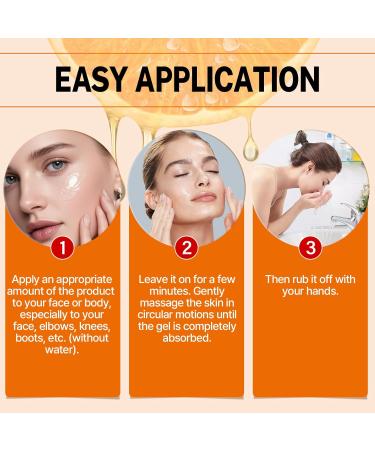 2pcs Orange Exfoliating Gel for Face & Body 2026 Exfoliating Cleansing Gel Scrub Orange Peeling Scrub Deep Cleansing Moisturizing Facial Exfoliator for All Types Skin - Buy Online on GoSupps.com