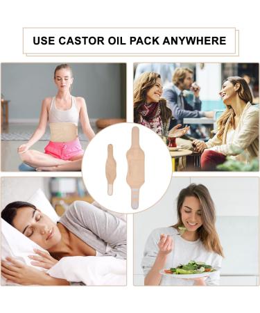 Reusable Castor Oil Pack Kit - 2 Pieces for Liver Detox Thyroid Support Muscle Pain Relief & Constipation | International Shipping - Buy Online on GoSupps.com