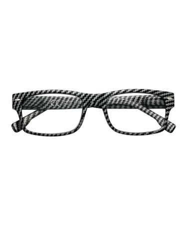 Zippo reading glasses made with a soft line frame ideal for men and women Black 2.0 x