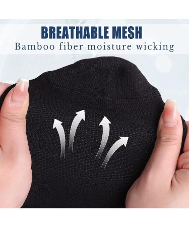 ZIHUA Diabetic Socks 6 Pairs - Non-Binding Bamboo Hospital Crew Socks for Men and Women - Extra Wide, Non-Slip, Black+Grey, Size 13-15 - Buy Online on GoSupps.com