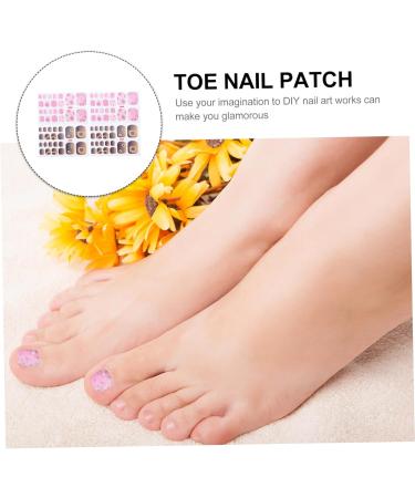 minkissy 4 Sheets Toe Nail Stickers Full Nail Decals French Stickers Toe Nail Decoration Nails Stickers French Manicure Stickers Toe Nail Decals Nail Polish Child Fake Nail Stickers - Buy Online on GoSupps.com