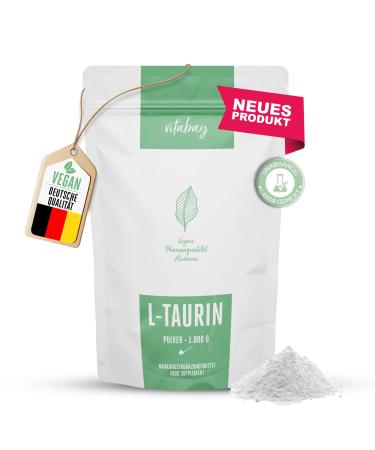 Vitabay Taurin Powder 1kg - Taurin 6000mg Taurin Vegan Powder without additives - Taurine 1000mg Taurin high doses Taurine Tauric acid Taurin Taurine Supplement Taurine Powder 1000g (1 Series Pack) - Buy Online on GoSupps.com