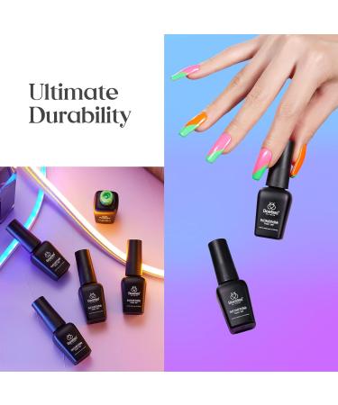 Beetles Neon Gel Nail Polish Set - 6 Colors Neon Orange, Hot Pink, Blue, Yellow, Green, Purple - Soak Off UV Gel Kit for Nails - Neon Collection - Perfect Gift - Buy Online on GoSupps.com