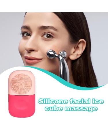 Teksome Ice Cube Face Roller - Silicone Ice Mold for Face Beauty - Food Safe Face Ice Mold for De-Puff Eye Bags Wash Face Ice Compress Pink Rose - Buy Online on GoSupps.com