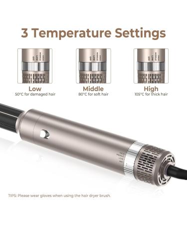 Ukliss 6-in-1 Airstyler Brush | Warm Air Dryer & Automatic Curling Iron for Volume Smooth & Curl Hair - Buy Online on GoSupps.com