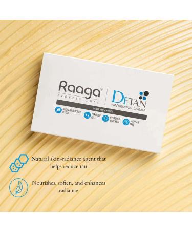 Raaga Professional De-Tan Cream | Reduces Tanning & Sun Damage | With Milk Extract for Hydrated Even-Toned Skin | Gentle Face & Body Formula | For All Skin Types | 2.54 Oz/72g - Buy Online on GoSupps.com