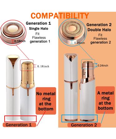 Finishing Touch Flawless Facial Hair Remover Replacement Heads - 6 Count, 18K Gold-Plated Rose Gold, Compatible with Women's Facial Hair Removal Tool, As Seen On TV, Generation 1 - Buy Online on GoSupps.com