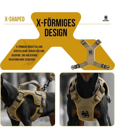Oneigris Dog Harness & Leash Set | Mini Trooper Puppy Dishes with Control Handle | Extra Small & Small Medium Dogs | Brown - Buy Online on GoSupps.com