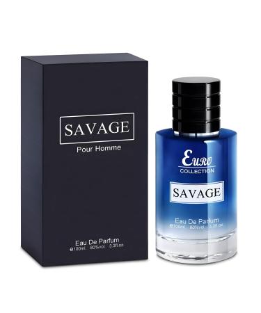 Savage Blue Cologne for Men Natural Spray Masculine Scent Wonderful Fragrance Gift Eau De Parfum for Daily Use 3.3 Fluid Ounce