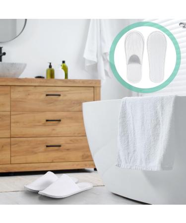 Satinior 20 Pairs White Terry Slippers for Wedding Guests | Unisex Hotel & Spa Slippers | Comfortable Waffle Pattern Guest Slippers - Buy Online on GoSupps.com