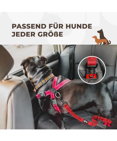 30-95cm Wuglo Dog Car Belt | Adjustable Safety Snap for Pet in Child Seat | Universal Fit Red Dog Buckle - Buy Online on GoSupps.com