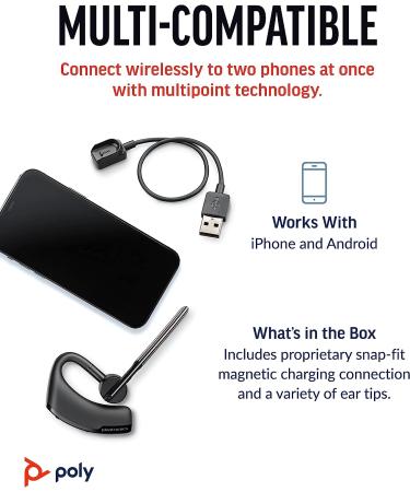 Poly Voyager Legend Wireless Headset - Bluetooth with Noise-Canceling Mic, Voice Controls, and Ergonomic Design - Buy Online on GoSupps.com