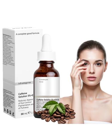 Flintronic Solution de Caf ine 5% + EGCG S rum Anti-Cernes S rum pour les Yeux la Caf ine Lisse les Rides et Ridules Autour Des Yeux Am liore les Cernes et les Poches Sous les Yeux 30 ml