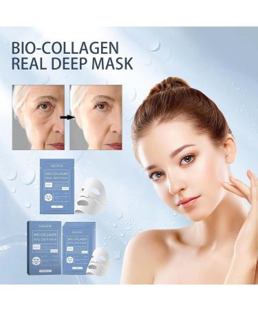 Wellnature Collagen Mask Set - Bio-Collagen Anti-Wrinkle & Hydrating Hydrogel Masks (4pcs) for Deep Skincare & Lifting | International Shipping Available - Buy Online on GoSupps.com