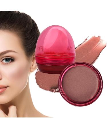Face Cream Blusher Monochrome Lightweight Blusher for Women - No Smudging Easily Blush Palette for Dating Home Working Shopping Gathering Traveling Shakven 02# Golden Brown - Buy Online on GoSupps.com