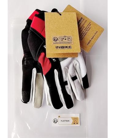 Inbike Men's Bicycle Gloves - Padded 5mm Gel Breathable MTB Gloves for Cycling & Outdoor Activities - Red-Lang Large (21.2 cm Palm) - Buy Online on GoSupps.com