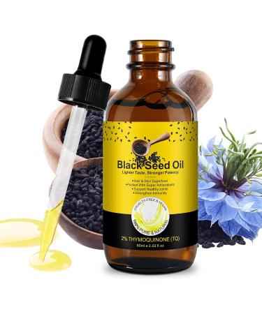 Black Seed Oil Natural Pure Cold Pressed Black Seed Oil for Hair Growth and Skin Care 2.02 Fl Oz - Buy Online on GoSupps.com