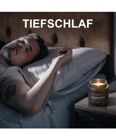 Fragrance Candles Gift Set - Soothing Lavender & Wooden Smoke - 60 Hours of Long-Lasting Aroma - Perfect Gift for Men & Women - Elegant Black Glass - Buy Online on GoSupps.com