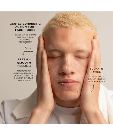 BIBA DE SOUSA Daily Cleanser - Exfoliating Face & Body Wash for Normal Oily Blemished Skin | Illuminates & Refines Skin (8 oz) - International Shipping Available - Buy Online on GoSupps.com