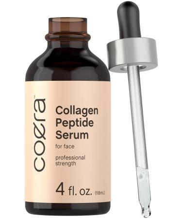 Coera Collagen Peptides | 4 fl oz | Face Serum with Verisol | Professional Strength Formula for Women | Free of Parabens SLS & Fragrances | Packaging May Vary