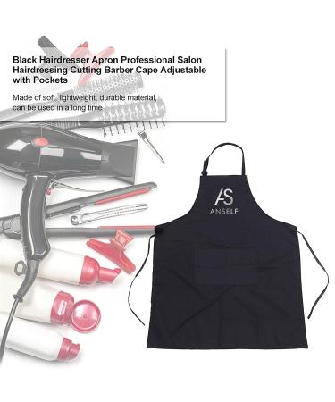 Buy Black Hairdresser Apron | Adjustable Salon Cutting Cape with Pockets - Perfect for Barbers - Buy Online on GoSupps.com