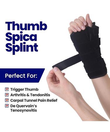 Thumb Spica Splint & Wrist Brace for Sprains and Tendinosis | Left Hand Support for De Quervain's Tenosynovitis & Fractures | Trigger Thumb Brace for Carpal Tunnel | Size Small/Medium - Buy Online on GoSupps.com