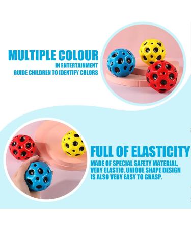 3 Pack Astro Jump Ball | High Bounce Moon Ball | 7 cm Rubber Balls (Red Yellow Blue) - International Shipping Available - Buy Online on GoSupps.com