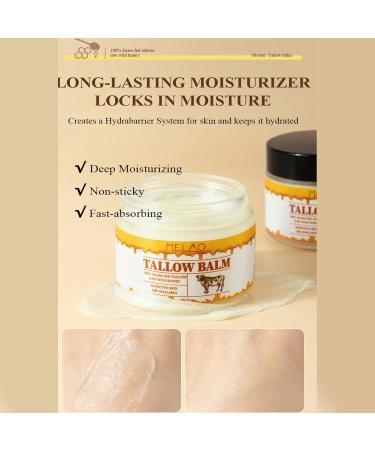 Premium Beef Tallow & Honey Balm - Natural Moisturizer for Face & Body 2 oz Whipped Lotion for Skin Care - Buy Online on GoSupps.com