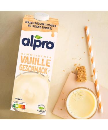Alpro Vanilla Soy Drink 8-Pack | Vegan Lactose-Free High Protein Low Fat | 1L UHT - Buy Online on GoSupps.com