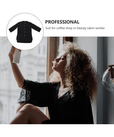 Buy Salon Smock Long Sleeve Hairdressing Cape - Black - Ideal for Stylists Dog Grooming & Spas - International Shipping Available - Buy Online on GoSupps.com