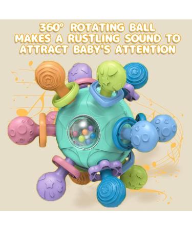 QXNDXQ Baby Teether Ball | Soft Silicone Dental Aid & Montessori Bitering Toy for Babies 0-12 Months - International Shipping Available - Buy Online on GoSupps.com