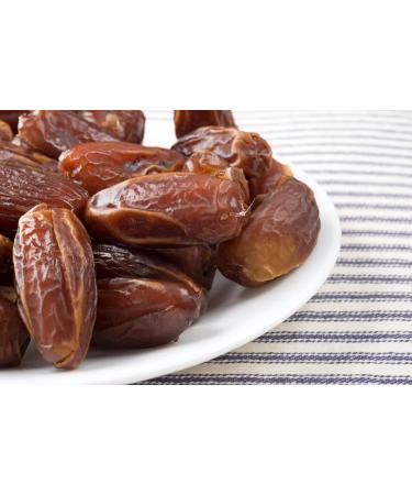 Organic Dried Pitted Dates - Raw Vegan GMO-Free - No Additives or Preservatives High Fibre Certified Organic - Nutritious Delicious and Convenient - Thames Organic 250g - Buy Online on GoSupps.com