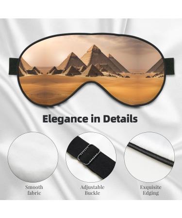 Buy Pyramids of Egypt Print Ultra-Soft Eye Mask | Light-Blocking for Comfort & Restful Sleep - International Shipping - Buy Online on GoSupps.com