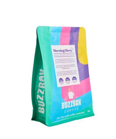 Buzzbox Coffee Beans 250g AWARD WINNING - Morning Glory Blend of two Medium Roast Speciality Single Origin whole Coffee Beans from Africa & South American Morning Glory Blend 250 g (Pack of 1)