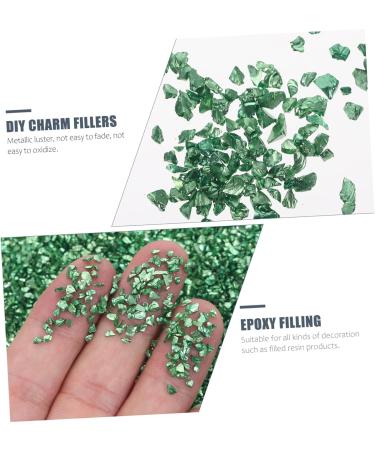 BIUDECO 1 Glass Chip DIY Charm Fillers Nail Art Accessories Shiny Nail Stickers Glass Charms Filling Nail Crushed Glass Nail Art Charms Glass Epoxy Fillers DIY Glass Fillers Manicure Charm 0.5X0.3cm Green - Buy Online on GoSupps.com