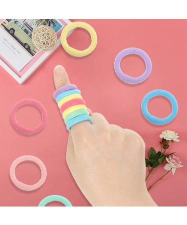 zhoushengmeizhuang 100 Pieces Hair Ties for Baby Girls Toddler Kids Hair Ties Soft Elastic Hair Bands Mini Ponytail Holders Baby Seamless Hair Bands for Kids - Buy Online on GoSupps.com