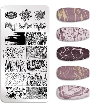 Onsinic Stainless Steel Nail Art Stamping Plate Marble Pattern Nail Design Template for Perfect Nail Care - Buy Online on GoSupps.com