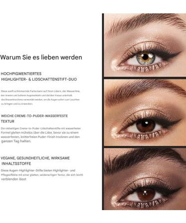  Generisch Set of 6 eyeshadow sticks - Cream eyeshadow stick - Glittery shine - Long-lasting - Brightening - Waterproof - For girls and women - For travel parties weddings - Buy Online on GoSupps.com